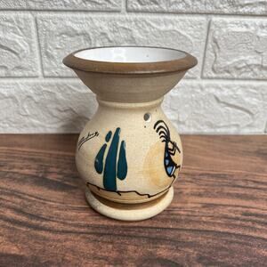 Tonala Mexico Art Pottery Oil Burner • Handmade Vintage • Kokopelli Design